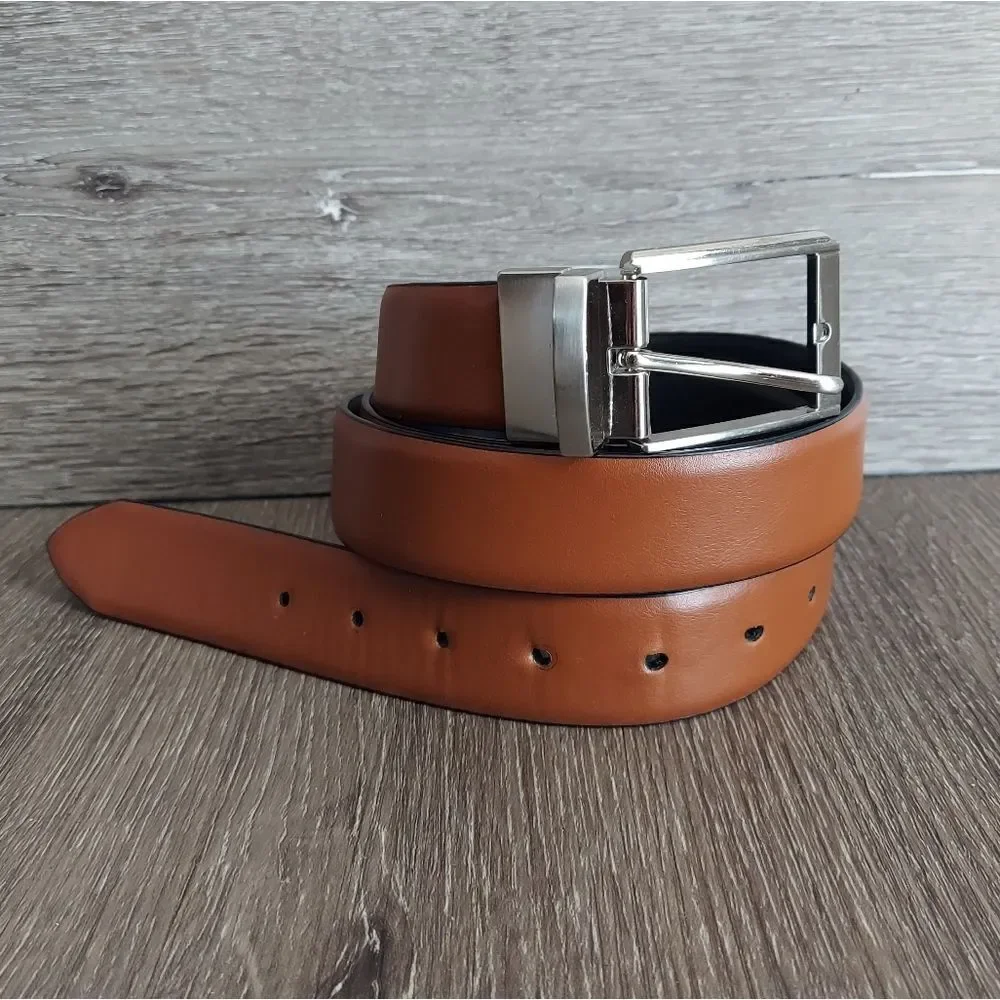 Reversible Faux Leather Belt Brown & Black 2X 46-48